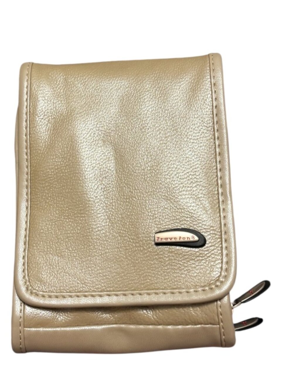Travelon Gold RFID Travel Wallet Organizer Bag Crossbody Purse w Dust Bag